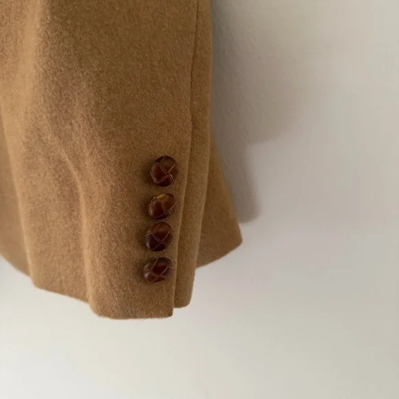 Vintage Wool Blazer Camel Size Medium Lined Classic Academia Old Money Preppy - Picture 4 of 11